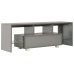 Mueble de TV con luces LED gris brillante 130x35x45 cm