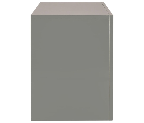 Mueble de TV con luces LED gris brillante 130x35x45 cm