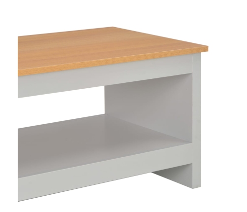 Mesa de centro gris 105x47x42 cm