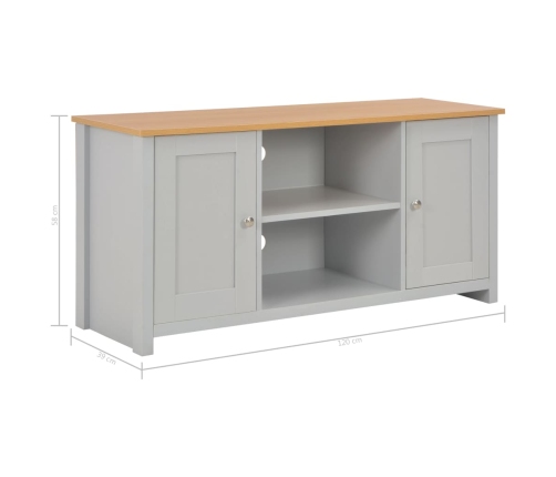 Mueble de TV gris 120x39x58 cm