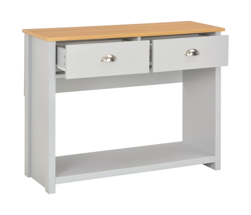 Mesa consola gris 97x35x76 cm