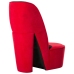 Sillón con forma de zapato de tacón terciopelo rojo