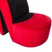 Sillón con forma de zapato de tacón terciopelo rojo