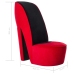 Sillón con forma de zapato de tacón terciopelo rojo