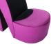 Sillón con forma de zapato de tacón terciopelo morado