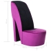 Sillón con forma de zapato de tacón terciopelo morado