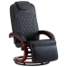 Sillón reclinable para TV de cuero sintético negro