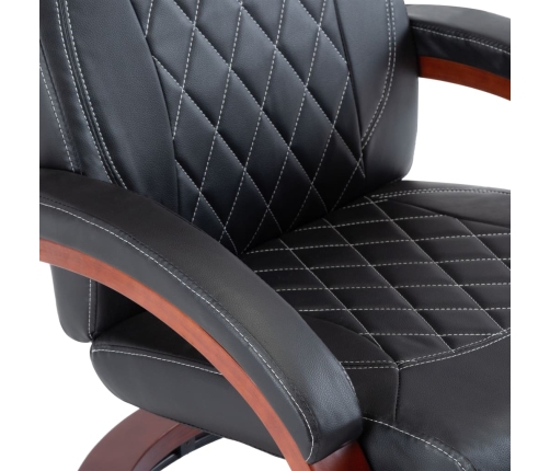 Sillón reclinable para TV de cuero sintético negro