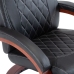 Sillón reclinable para TV de cuero sintético negro