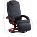 Sillón reclinable para TV de cuero sintético negro