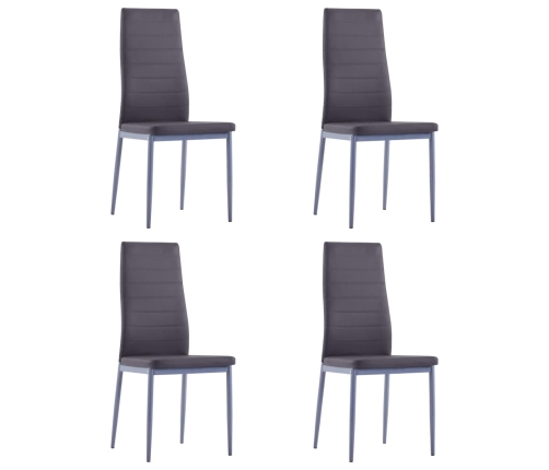 Conjunto de mesa y sillas de comedor 5 piezas gris