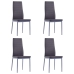 Conjunto de mesa y sillas de comedor 5 piezas gris