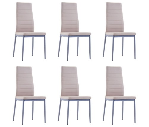 Conjunto de mesa y sillas de comedor 7 piezas color capuchino