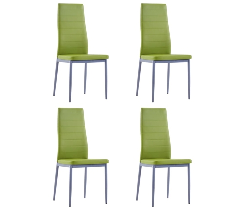 Conjunto de mesa y sillas de comedor 5 piezas verde