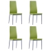 Conjunto de mesa y sillas de comedor 5 piezas verde