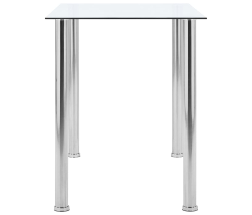 vidaXL Mesa de comedor vidrio templado transparente 120x60x75 cm