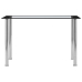 Mesa de comedor vidrio templado negro transparente 120x60x75 cm