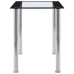 Mesa de comedor vidrio templado negro transparente 120x60x75 cm