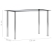 vidaXL Mesa de comedor vidrio templado negro transparente 120x60x75 cm