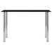 Mesa de comedor de vidrio templado negro 120x60x75 cm