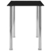 Mesa de comedor de vidrio templado negro 120x60x75 cm