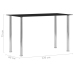 Mesa de comedor de vidrio templado negro 120x60x75 cm