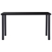 Mesa de comedor de vidrio templado negro 140x70x75 cm