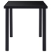 Mesa de comedor de vidrio templado negro 140x70x75 cm