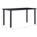 Mesa de comedor de vidrio templado negro 140x70x75 cm