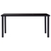 Mesa de comedor de vidrio templado negro 160x80x75 cm