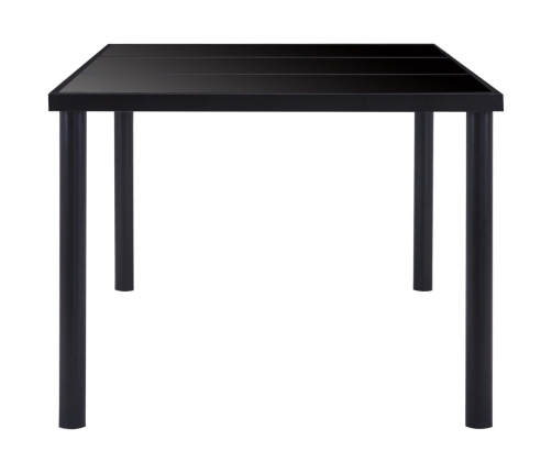 Mesa de comedor de vidrio templado negro 160x80x75 cm