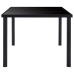 Mesa de comedor de vidrio templado negro 160x80x75 cm