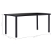 Mesa de comedor de vidrio templado negro 160x80x75 cm