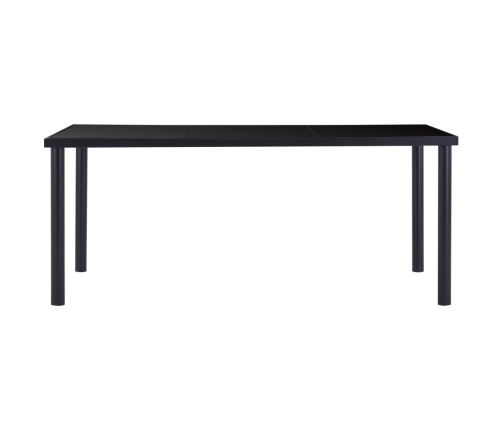 Mesa de comedor de vidrio templado negro 180x90x75 cm