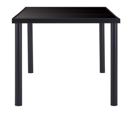 Mesa de comedor de vidrio templado negro 180x90x75 cm