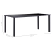 Mesa de comedor de vidrio templado negro 180x90x75 cm