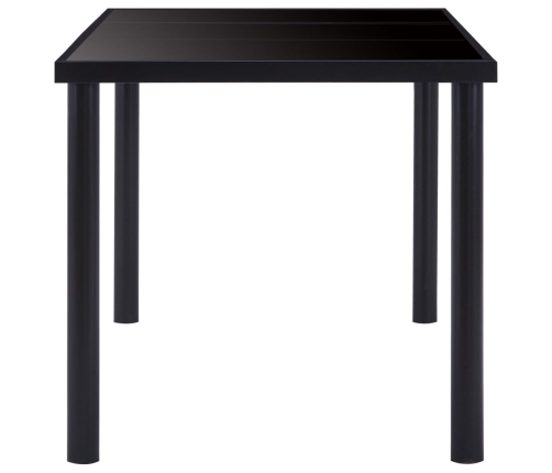 Mesa de comedor de vidrio templado negro 200x100x75 cm