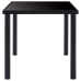 Mesa de comedor de vidrio templado negro 200x100x75 cm