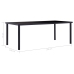 Mesa de comedor de vidrio templado negro 200x100x75 cm