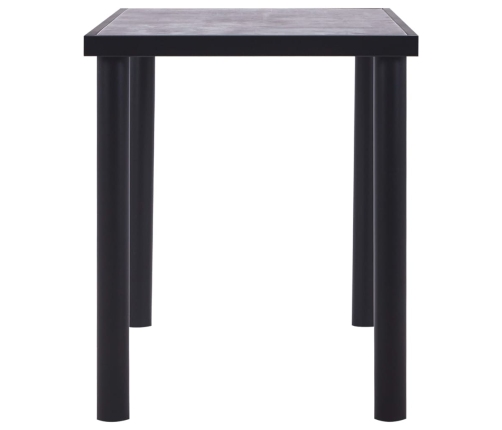 Mesa de comedor de MDF negro y gris hormigón 120x60x75 cm