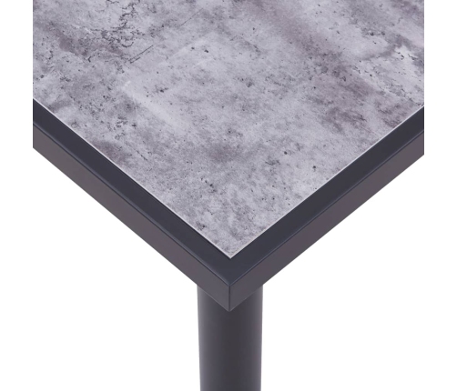 Mesa de comedor de MDF negro y gris hormigón 120x60x75 cm