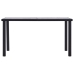 Mesa de comedor de MDF negro y gris hormigón 140x70x75 cm