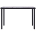 Mesa de comedor de MDF negro y gris hormigón 160x80x75 cm