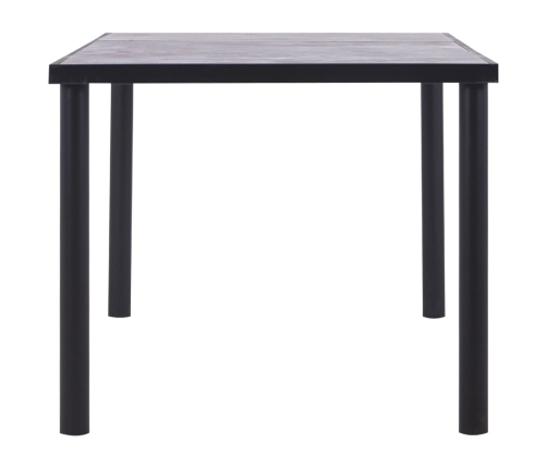 Mesa de comedor de MDF negro y gris hormigón 180x90x75 cm