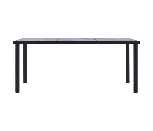 Mesa de comedor de MDF negro y gris hormigón 200x100x75 cm