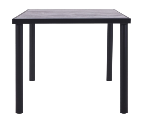 Mesa de comedor de MDF negro y gris hormigón 200x100x75 cm