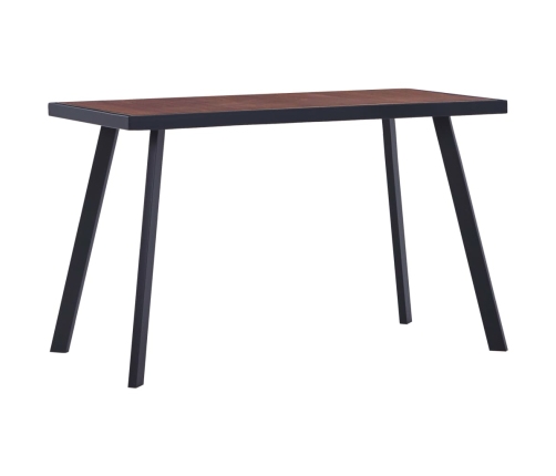 Mesa de comedor MDF natural y negro 120x60x75 cm