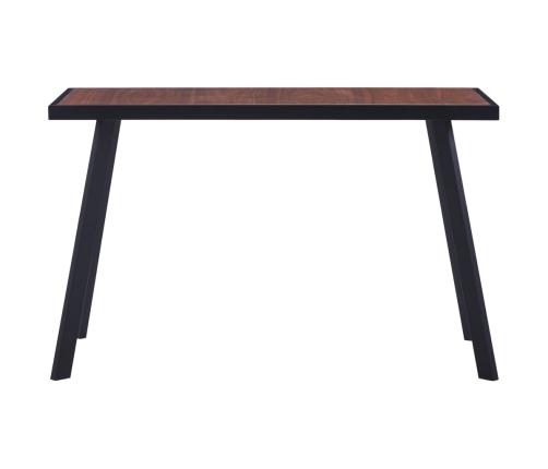 Mesa de comedor MDF natural y negro 120x60x75 cm