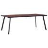 vidaXL Mesa de comedor MDF natural y negro 200x100x75 cm