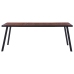 vidaXL Mesa de comedor MDF natural y negro 200x100x75 cm